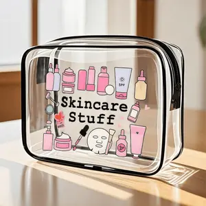 Portable Storage Bag, Makeup Bag, Skincare Organizer, Travel Toiletry Kit, Travel Cosmetic Bags, Ideal for Travellers, Fashion Lovers, Busy Professionals