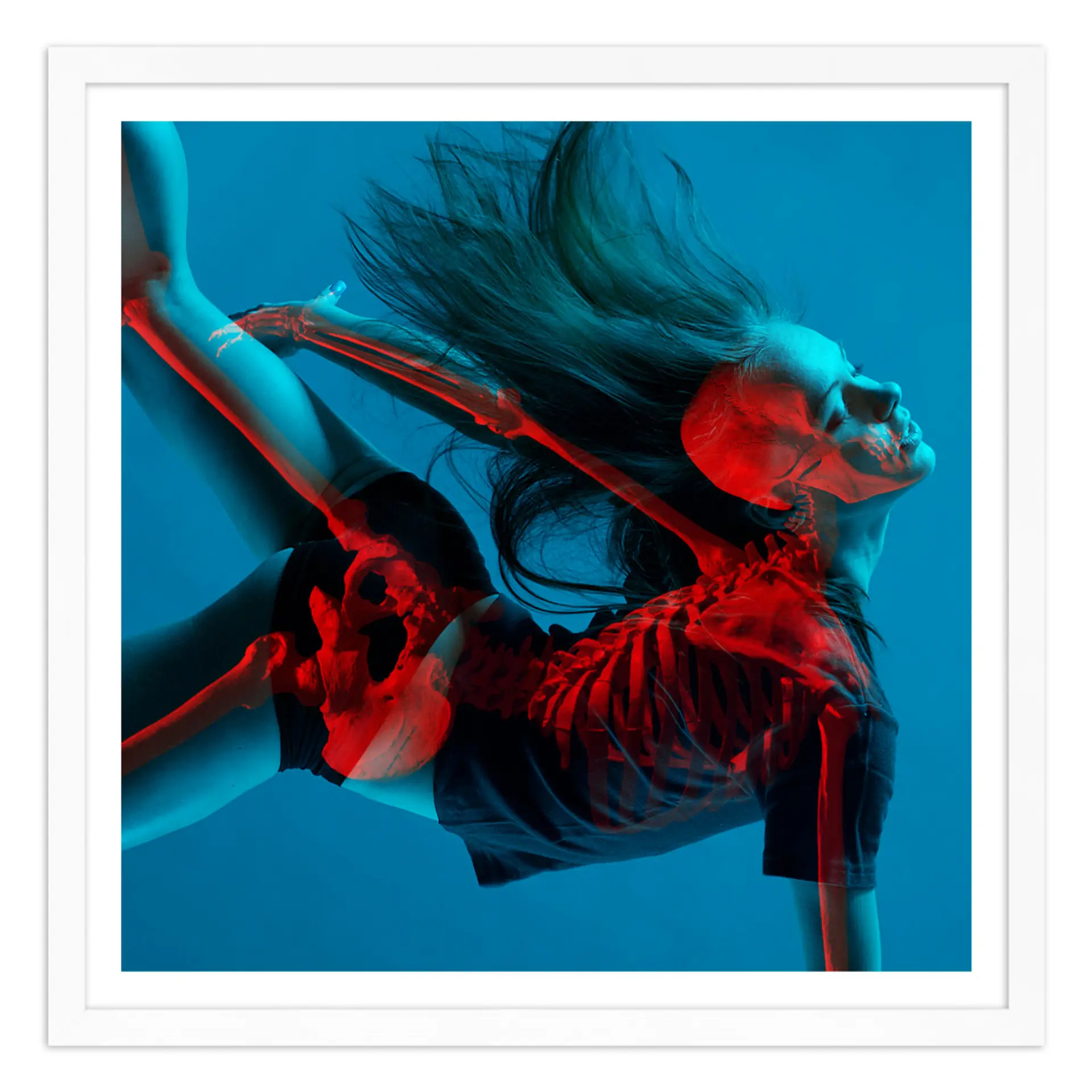Falling In (36/200), 2019 5-Color 3D Screen Print with Spot Gloss on 300gsm Fabriano Artistico Fine Art Paper. Includes (2) Pairs of Anaglyphic Viewing Glasses. Decor Poster