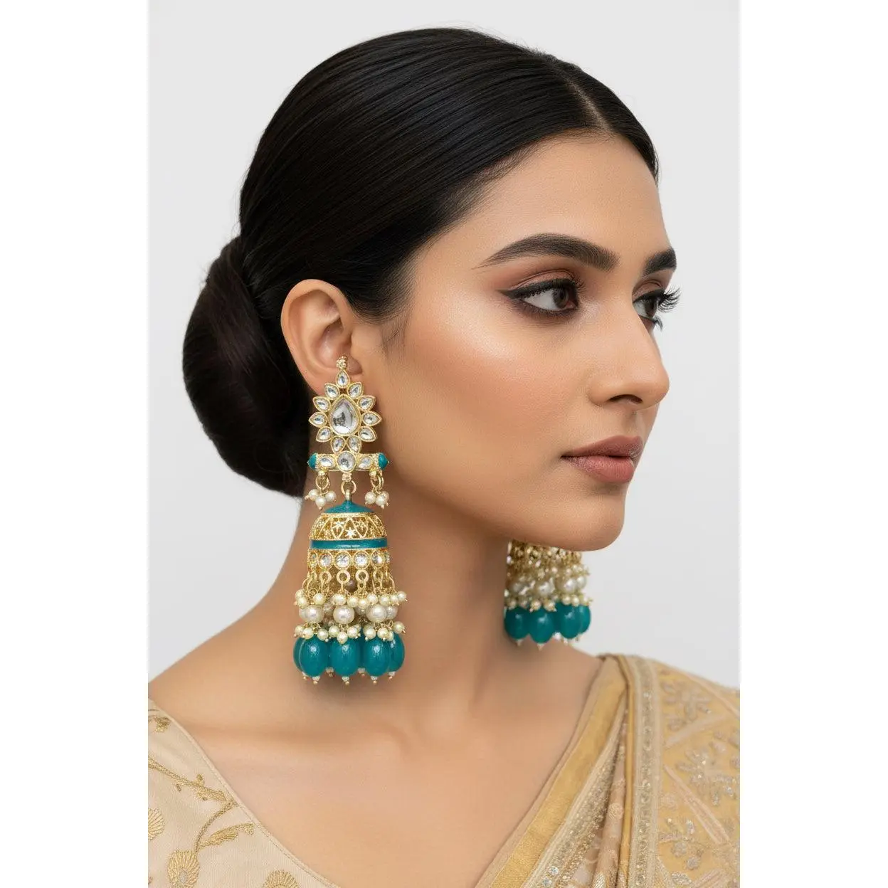 Kundan long jhumki