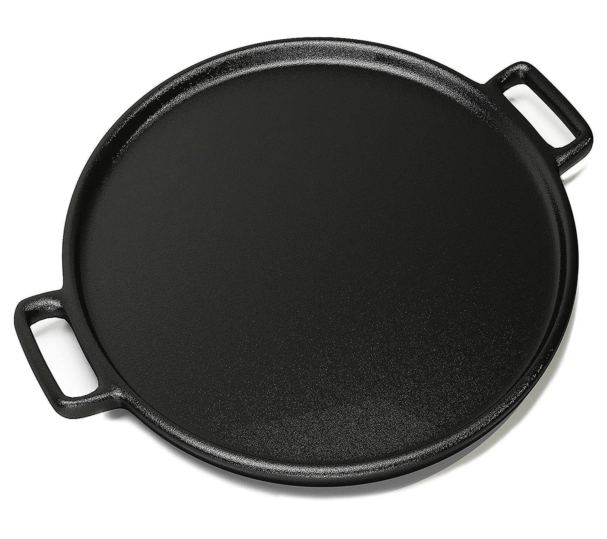 Home-Complete 14" Cast Iron Pizza Pan, Kitchen Bakeware for Pizza Making