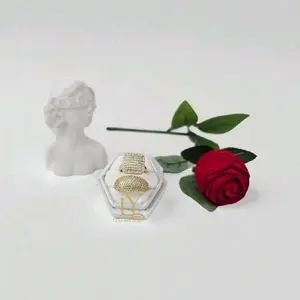 LaYaiBoutique #1951 High Quality Gold Laminated Engagement Ring