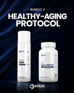【DFYD Special】Renue Healthy-Aging Protocol Bundle – NMN + Resveratrol Liposomal Gel & NAD+ Complete Capsules | Full-Spectrum NAD+ & Sirtuin Support for Cellular Energy