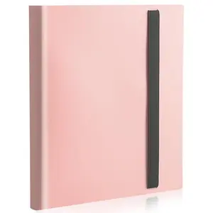 9 Pocket Trading Card Binder, Premium Sports Collection Binder Game Cards Book with Sleeves Side Loading, Anti-open Strap Double Sided Waterproof 360 Card Folder, Trading Card Album