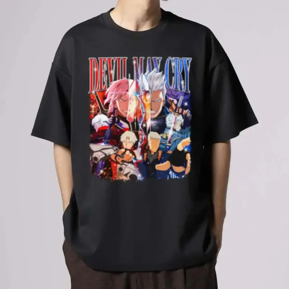 Dante Vergil Devil May Cry Shirt, Devil May Cry Anime Sweatshirt, Dmc Hoodie, Gift For Fan, Unisex Sweater Pullover Tee