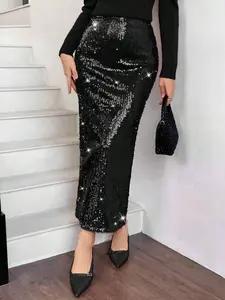 Women's Bianca Sequin Midi Dress, Elegant Party, Perfect for Evening Events, Fashionable Shiny Design, Multifunctional Style Statement