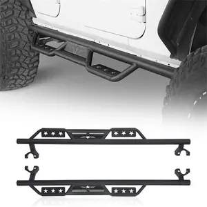 Hooke Road Side Steps Running Boards for 2007-2018 Jeep Wrangler JK 4 door Universal Automotive Accessories