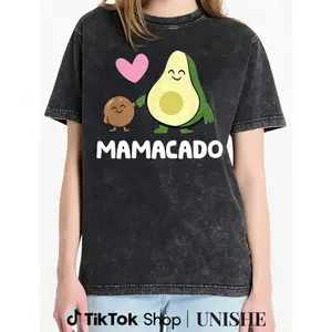 Cute Avocado Lover Mom T-Shirt – Mamacado 100% Cotton Washed