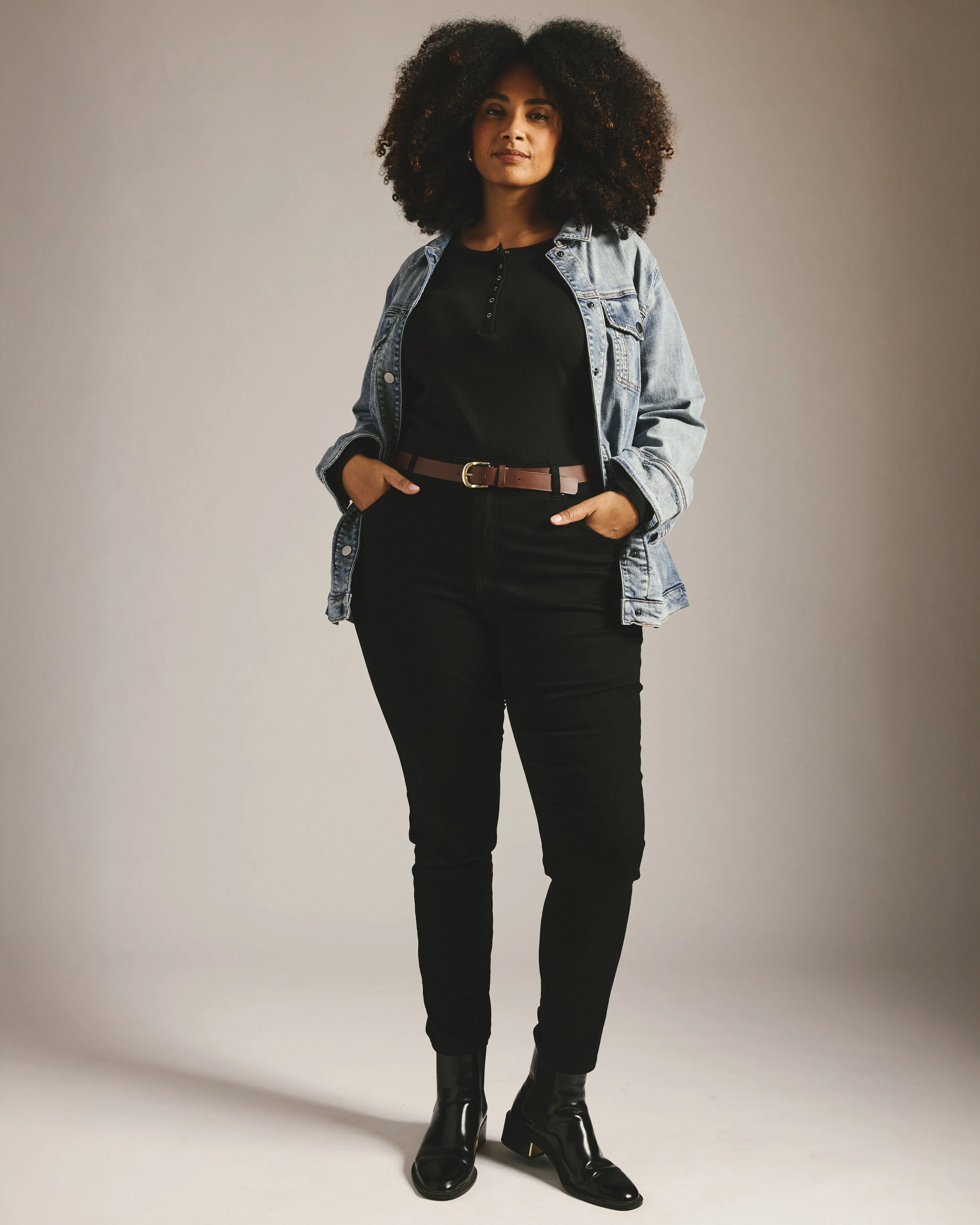 Seine High Rise Skinny Jeans 30 Inch - Jet Black