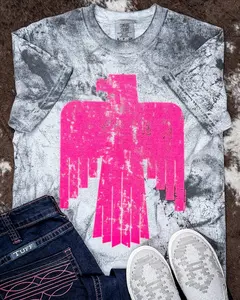 Neon Thunderbird Tee in Stone Mineral Wash