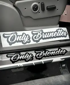 Only Blondes/Brunettes Decal, 2-Pack Options (20 Colors) Custom Decal, Bumper Sticker, Window Graphic, Car, Truck, SUV, Toolbox, Diesel, DIY