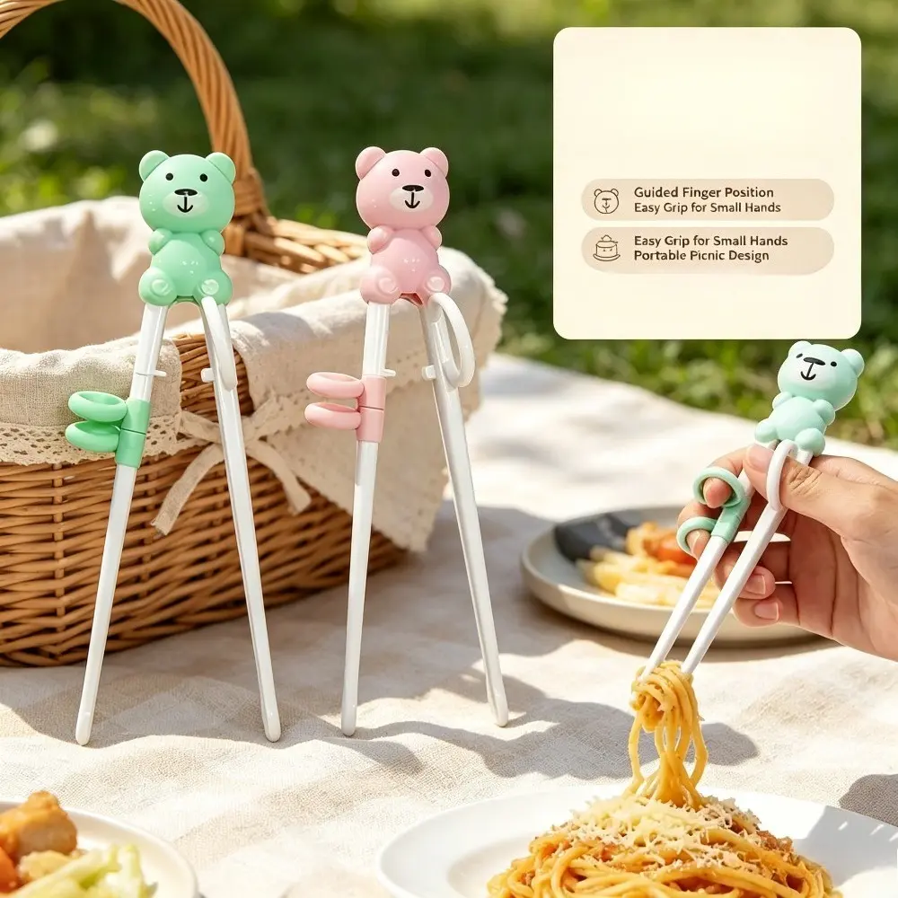 1pc Ergonomic Detachable Child Training Chopsticks - Outdoor Picnicware Self-Feeding Beginner Utensils for Toddlers, Camping Home Mealtime Tableware Gift