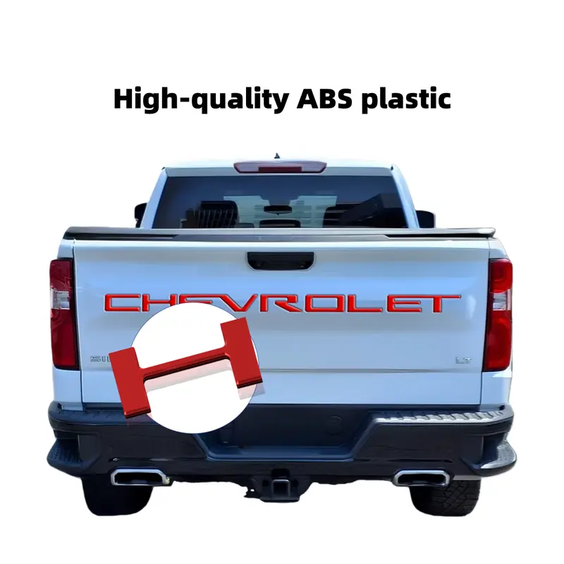 3D Tailgate Letters Insert Decals for Chevy Silverado(1500,2500) 2019 2020 2021 2022 2023 2024 2025, Made of Premium ABS Plastic, Strong 3M Adhesive, Weatherproof and Fade Resistant, American Truck Accessory