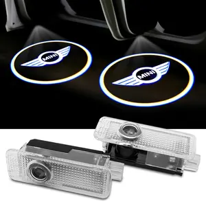 2pcs Shell LED Car Door Logo Projector Lights, Welcome Light Accessories for Mini Cooper One S Jcw Countryman Clubman R55-R61, Car Lighting Accessories