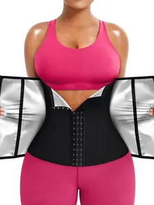 Women's Adjustable Hook & Eye Zipper Sauna Waist Trainer, Sweat-Enhancing Tummy Control Shaper, Shapewear Belt, Waist Cincher for Women