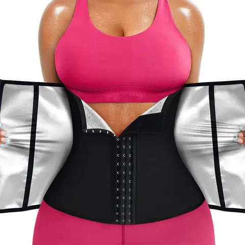 Women's Adjustable Hook & Eye Zipper Sauna Waist Trainer, Sweat-Enhancing Tummy Control Shaper, Shapewear Belt, Waist Cincher for Women