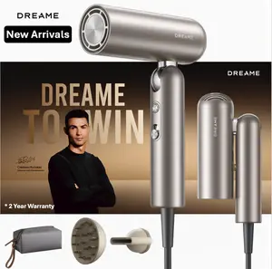 Dreame Pocket Pro Hair Dryer, Pocket 2026,Dual Voltage Travel Blow Dryer with Diffuser, 1300W Professional HighSpeed Ionic Hair Blower, Fast Drying, Low Noise, Lightweight, No Heat Damage, Global Travel 120V/240V