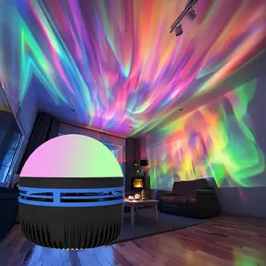 Dreamy visual experience with Aurora projection night lights, USB powered dimmable remote control, suitable for Halloween, Christmas, and New Year, enhancing the night atmosphere