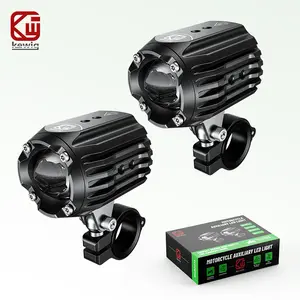 【fathersdaygift】KEWIG K10 High Brightness Motorcycle LED Auxiliary Spotlights, 60W White/Amber Fog Lights with Mounting Bracket & Wiring Harness, Waterproof Off-Road Work Light for Motorcycles, Jeeps, Cnc Integrated Molding, Adjustable summerwins,summerwi