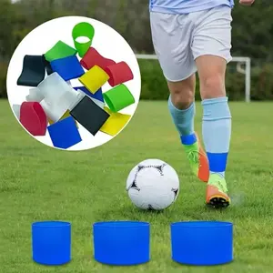 1pair Elastic Silicone Leg Straps, silicone training bands - Non-slip, Calf Support, Reusable Fitness Equipment, Football, Basketball, Badminton, Team Sports