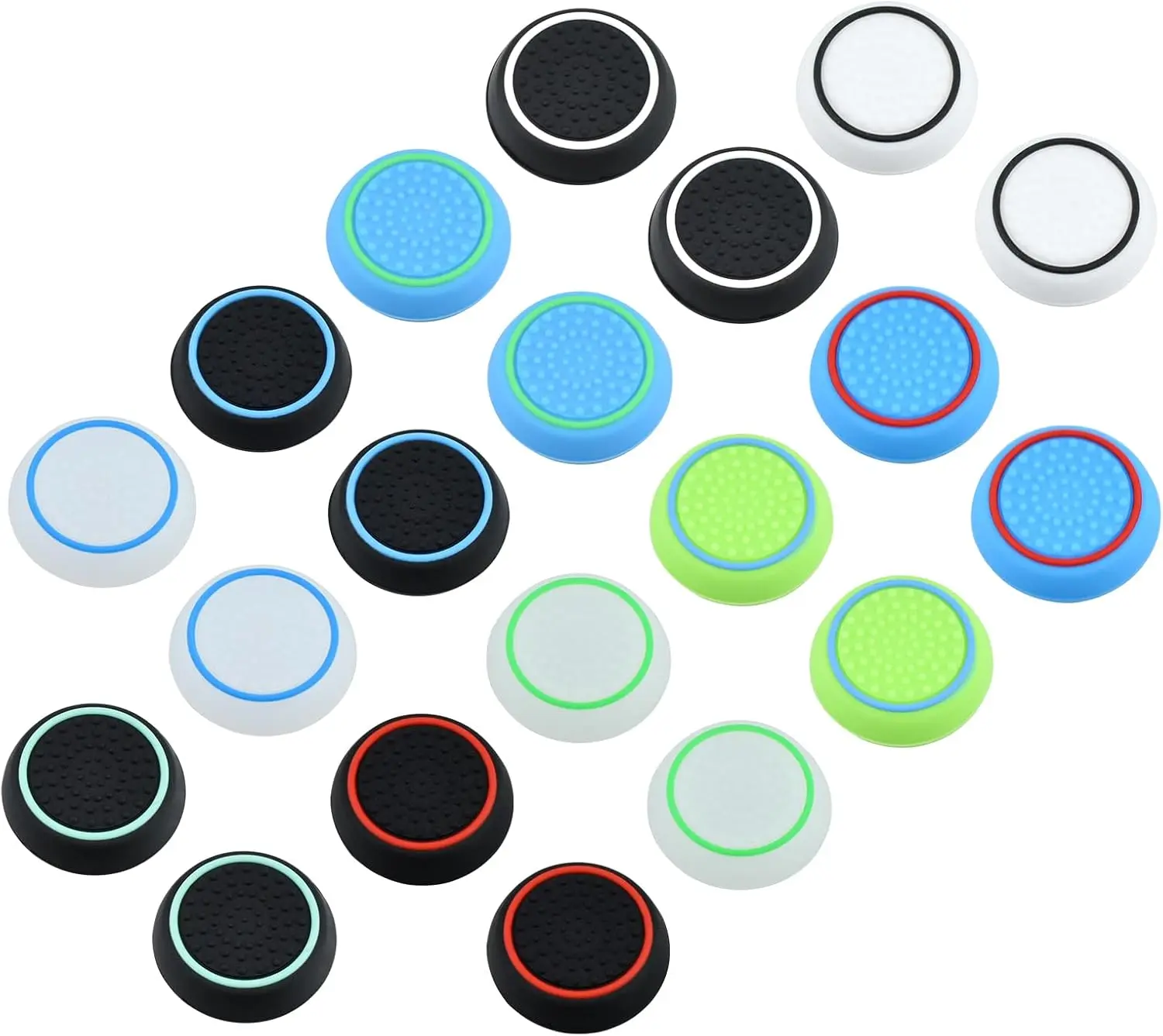 20 count  Thumb Grip Caps, Anti-Slip Controller Joystick Cap Covers, Anti-Scratch Analog Stick Caps Replacement for PS4, PS5, Xb-ox 360, Xb-ox One