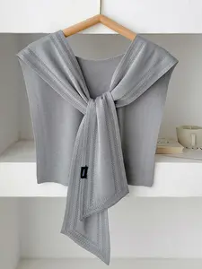 Fashionable Comfortable Plain Scarf, Versatile Fitted Shawl for All Seasons, Multi-Functional Warm Wrap for Daily Wear