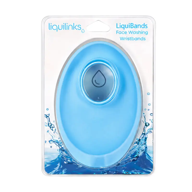 LiquiBands Face Washing Wristbands – No More Wet Sleeves Skincare Essential - Silicone Bands to Catch Water Drips – Stocking Stuffers, Wrist Accessory