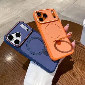 Dual-color Phantom Stand Case for Apple 17 Pro Max, iPhone 16 Pro Max Magnetic Charging 15 Protective Cover