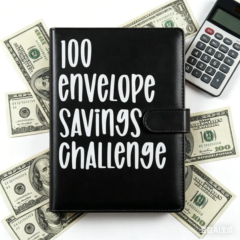 100 Day Savings Challenge Book With Pre Numbered Cash Pockets Waterproof PVC Envelopes Reusable Budget Binder For Saving 5050 Dollars Easily