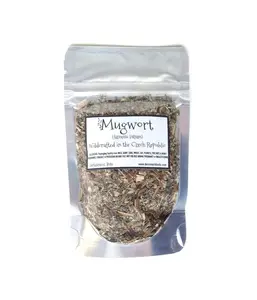 Reiki Charged Mugwort Artemisia Vulgaris Wildcrafted in Czech Republic Loose Leaf Dried 0.5 oz bag Small Sample DIY Decor