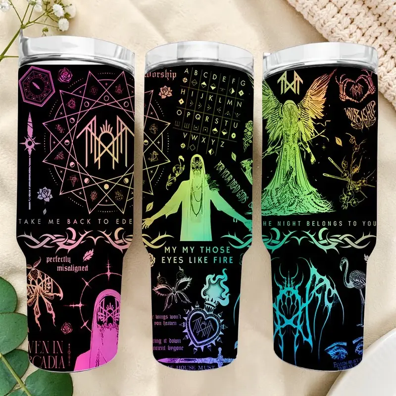 Sleep Token Inspired Tumbler, Take Me Back To Eden Ritual Cup, Gothic Alt Aesthetic Water Bottle, Metal Music Fan Gift, Insulated Travel Mug, 20oz 40oz Stainless Steel Tumbler, Worship Design