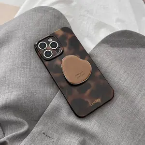 Vintage Copper Rust Color Amber + Potato Stand Protective Phone Case Cover Protection for Apple iPhone 17 Pro Max/17 Air/16 Pro Max/15 Pro/14 Pro Max/13 Pro/12 Casing Protector Accessories