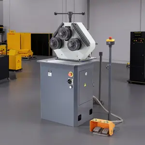 VEVOR 750W Electric Roll Bending Machine, 3-Roller Electric Pipe Bender Machine with Reversible Foot Switch, Support Horizontal/Vertical Operation (220V 60Hz 3-Phase, No Plug)