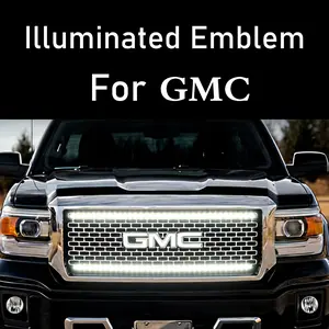 Fits GMC Emblem Upgrade| For Sierra 1500/2500HD/3500HD, Yukon/XL, Savana| GMC LED Illuminated Emblem| Car Modification & Badge Upgrade