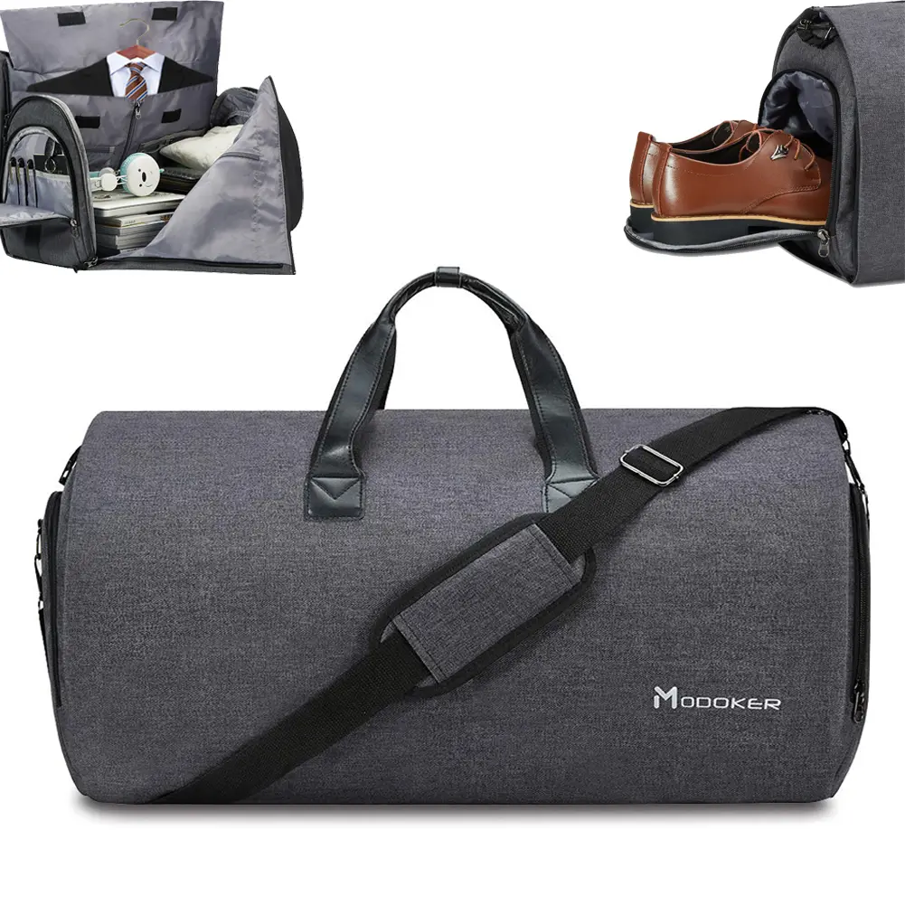 Travel Duffle Bag with Garment & Shoe Compartment,TSA-Approved, Waterproof & Breathable,45L Capacity, Ideal for Weekender, Gym, Hospital, Holiday Travel Space Saving Bag Removable Bags hospital bag