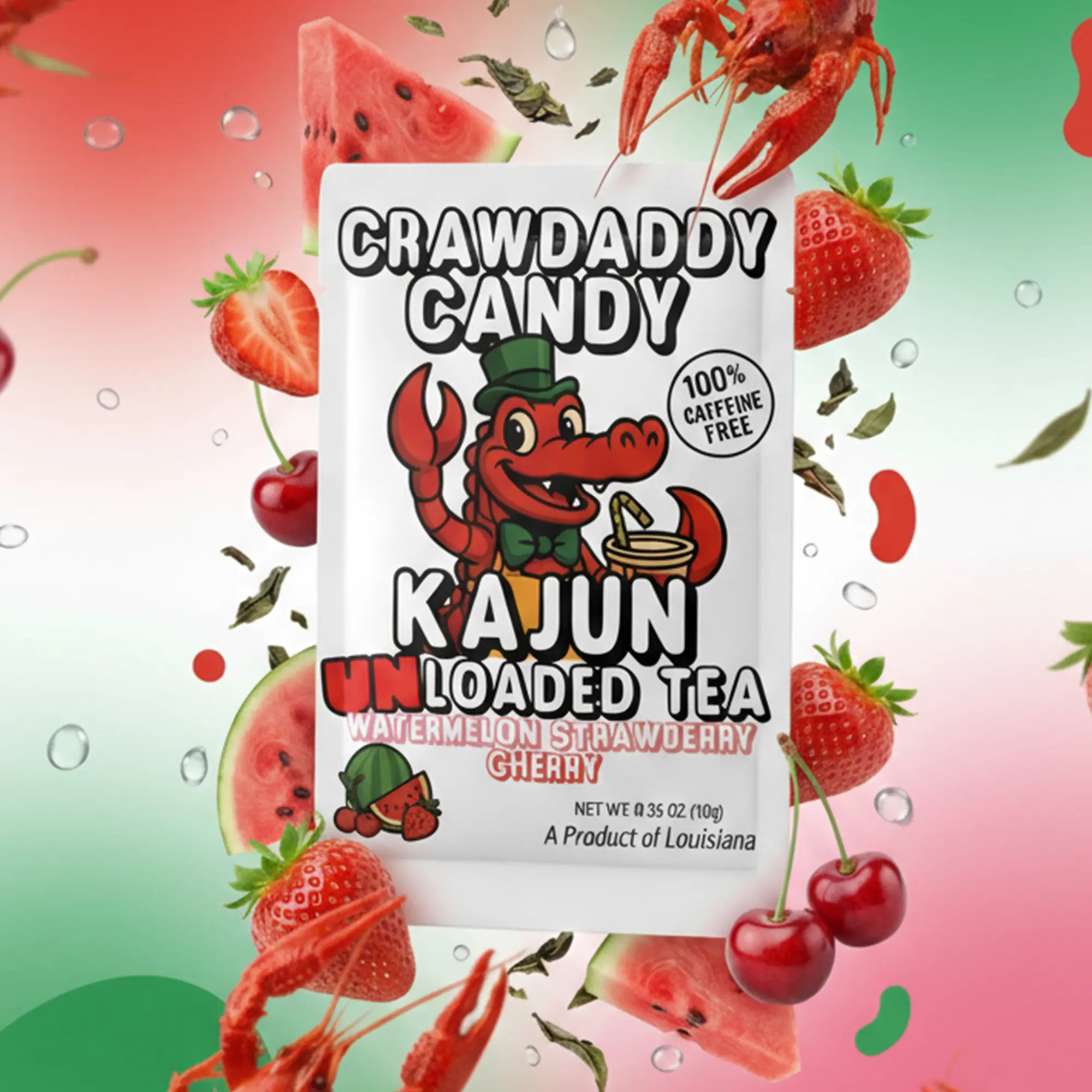 Kajun UNloaded Teas Gator Grab 5 Packs Caffeine Free Tea Bombs Mega Flavor Herbal Vitamin Beverages for DIY Home Blends
