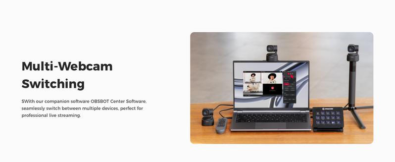 OBSBOT Tiny SE 1080P Webcam 100 FPS with AI Tracking, 1/2.8" Sensor, Gesture Control, Dual ISO, DOL HDR, Web Camera for Desktop and Laptop Use