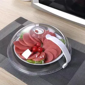Extra-Large Transparent Food Vegetable Lid for Microwave Oven, High-Temperature Resistant Plastic Cover, Multi-Functional Fly-Proof Design
