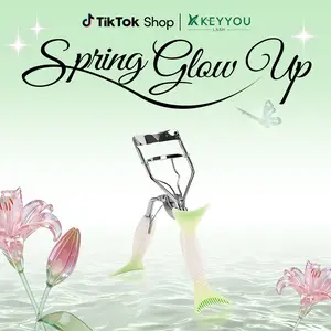 KEYYOU Eyelash Curler with Comb False Eyelashes Accessory Best Professional Tool for Lashes Curls Comfort Grip Wide Curvature for All Eye Shapes Springtok TikTok Shop FebruaryFaves