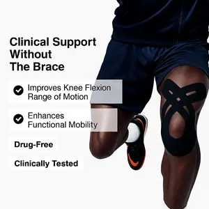 Sports Knee Pads Muscle Tape Rugby Badminton Tennis Basketball Golf 10pcs Pre-cut Muscle Tape One-piece Elastic Stretch Knee Muscle Tape