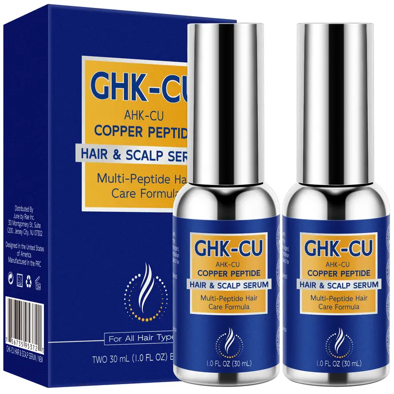 Dermatologist Tested】GHK-CU Copper Peptide Serum for Hair Growth - Thicker  Fuller Hair in 8 Weeks | Scalp Essence for Stronger Roots | USA Design