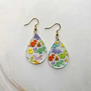 Dinosaur Dangle Acrylic Earrings