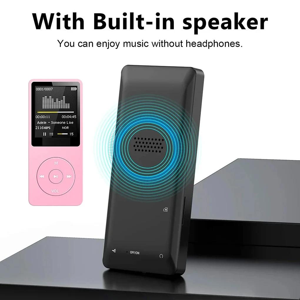 Bluetooth-compatible Mp3 Music Player Lossless Portable FM Radio External Ultra-thin Student Sports Walkman Mp3 Player Recorder