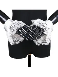 Retro lace ruff collar lace sleeves clown costume accessories detachable neck frill collar Lolita