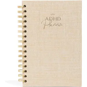 Spiral Bound Planner Notebook - Undated Daily & Weekly Schedule Organizer Journal for Disorganized Adults - Habit Record, Emotion & Mood Tracking, Academic Goal Setting, Structure & Focus (Spiral)