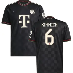 Unisex Soccer/Football Club Bayern Kimmich Home 2025/26 Replica Player Jersey - Black