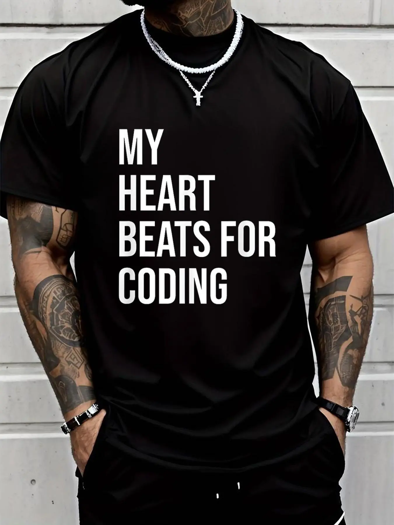 100% cotton Quantum Computing Engineer Meme Quote T-Shirt Men Graphic T-Shirt Cotton Print short Sleeve Casual Top, Summer Tee Mens Tops