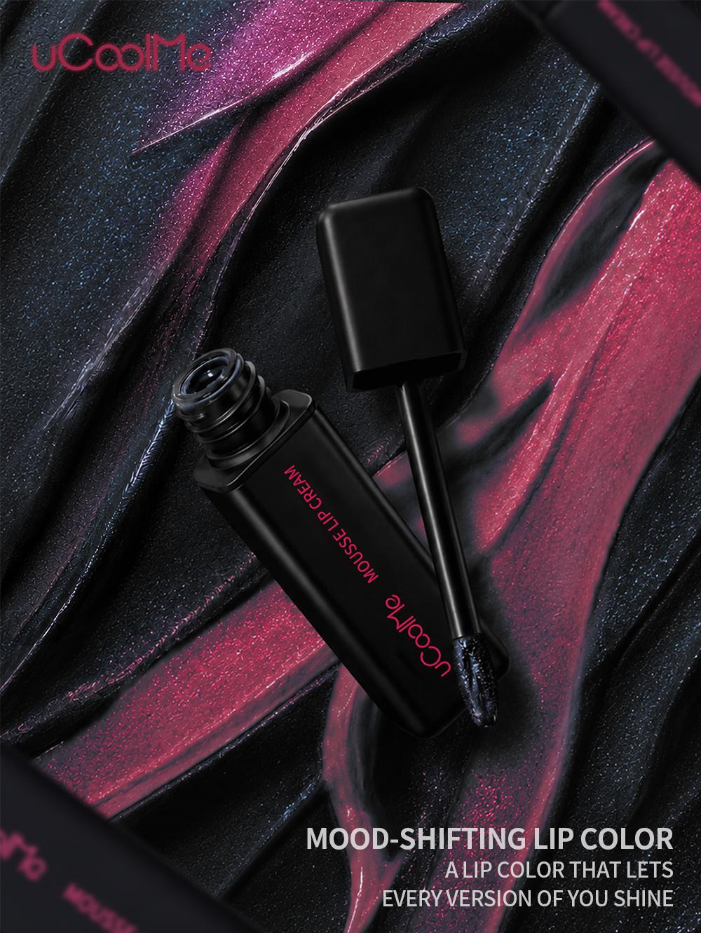 uCoolMe Matte Glitter Flip Mud, Color-Changing Velvet Lip Cream, High Pigment Waterproof Lip Tint, Soft Matte to Sparkling Finish, Long Lasting Moisturizing Lip Makeup, Gothic Bold Shades#tiktokshopbacktoschool