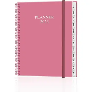 Planner 2026 - Weekly & Monthly Planner from January 2026 to December 2026, Agenda 2026 with Inner Pocket, Elastic Band, 8.5" x 11",