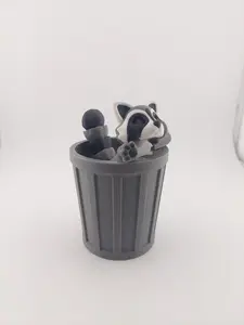 Articulated Racoon Trash Panda - 3D Printed Fantasy Creature - Authorized Seller