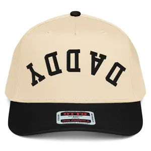 RIVEMUG NX1 Upside Down Daddy 2 Tone Hat Embroidered Mid Crown Curved Bill Snapback Cap for Men and Women